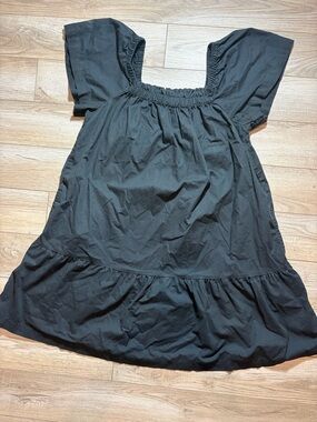 GAP Black Mini Dress with Ruffled Hem